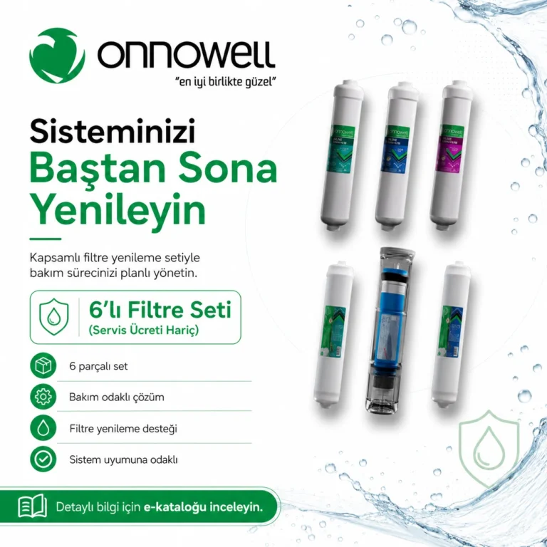su filtrelerinde bastan sona yenilenme