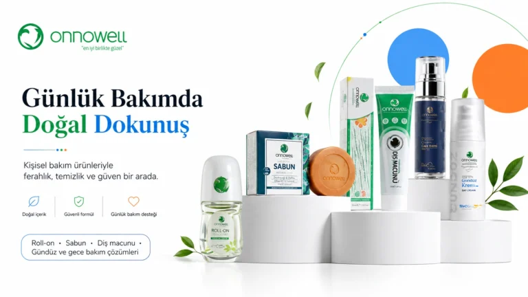 doğal bakım ürünleri vitrini